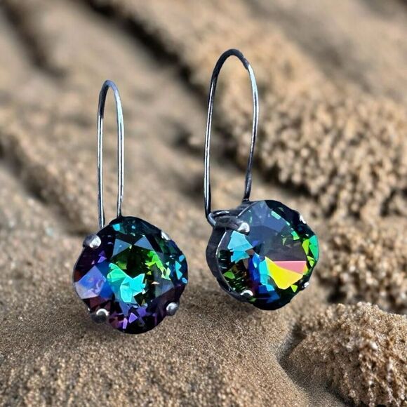 Handcrafted Earrings with Swarovski Crystal - Picture 2 of 5